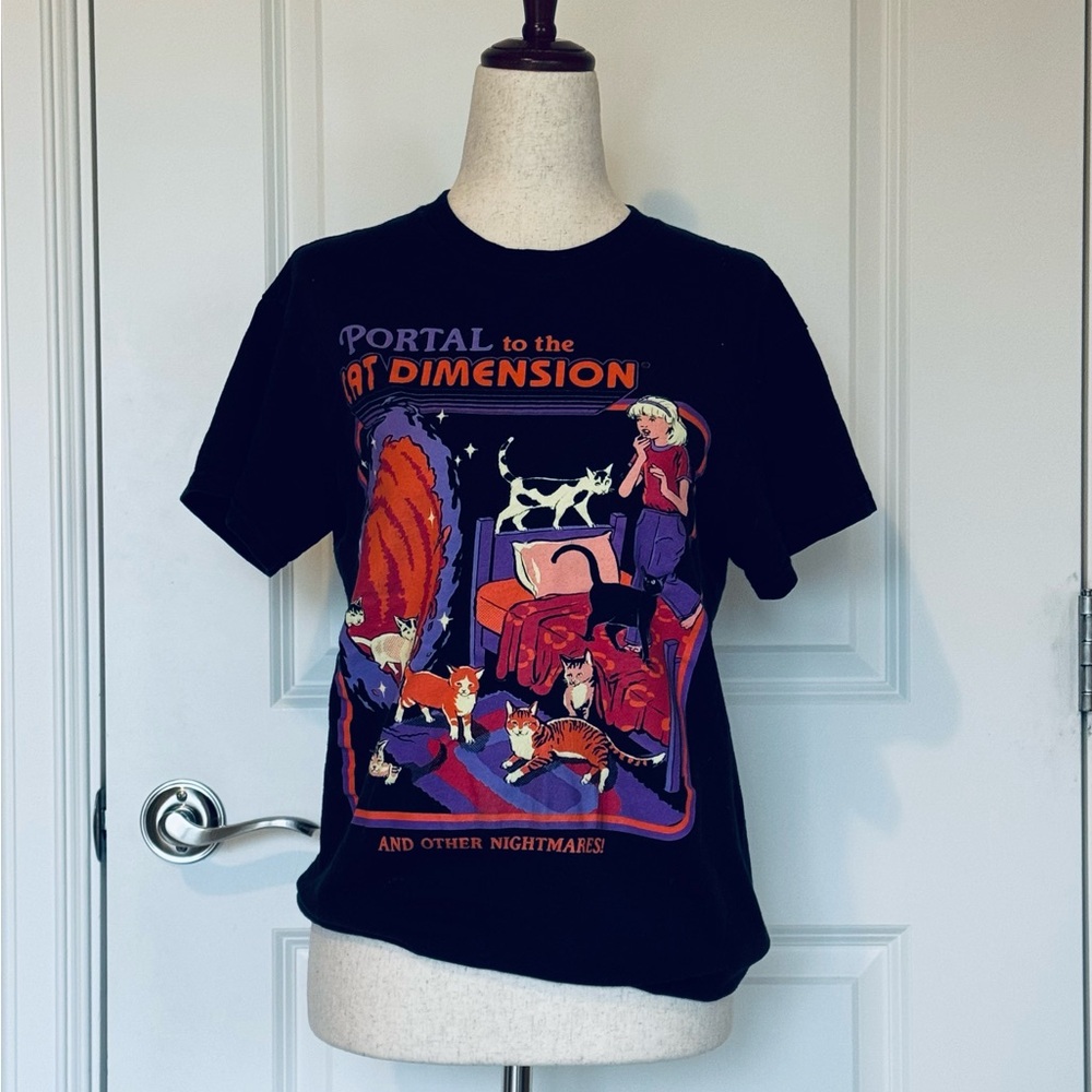 Portal to the CAT DIMENSION black T shirt